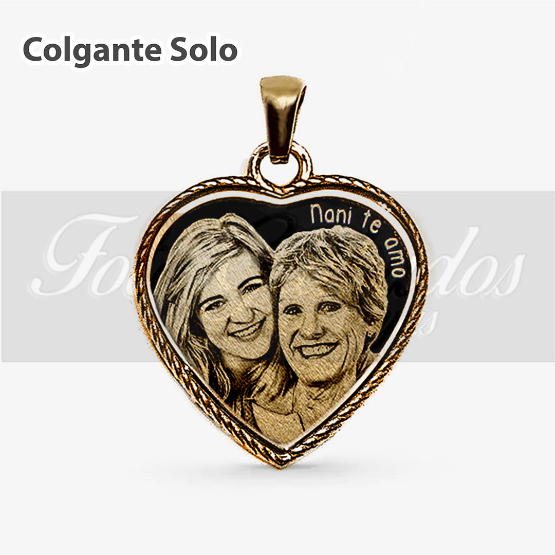 Colgante Premium corazón con borde