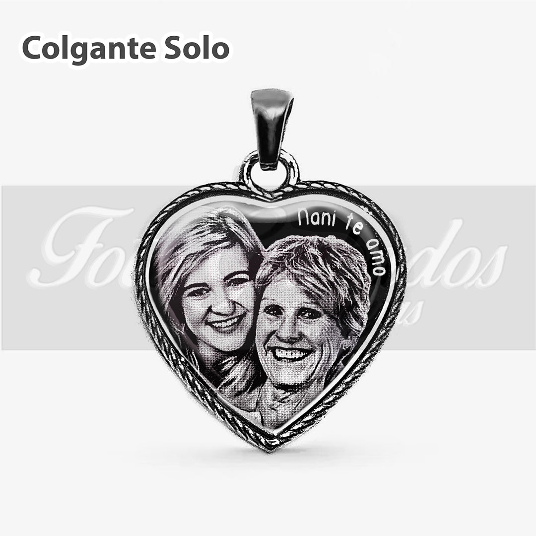 Colgante Premium corazón con borde