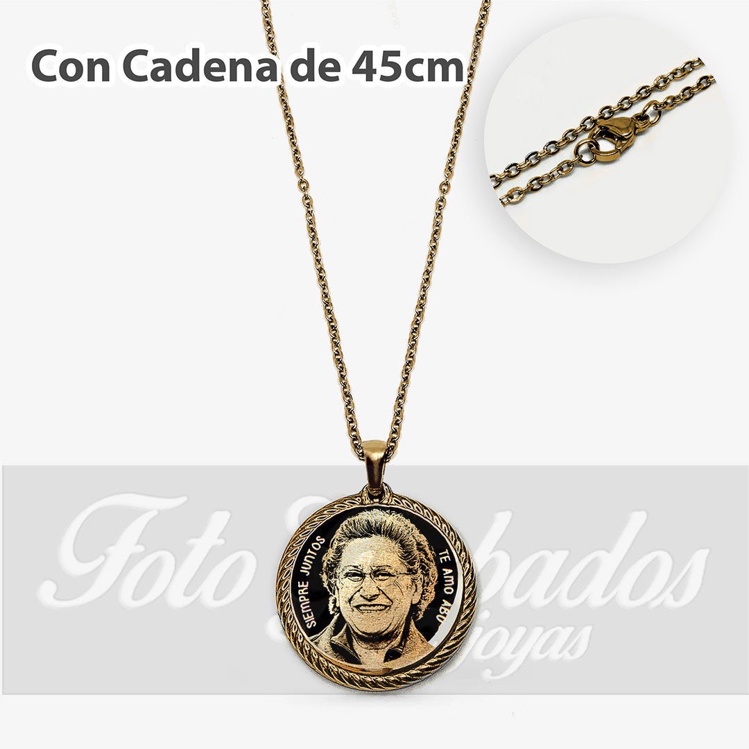Colgante Premium circular con borde