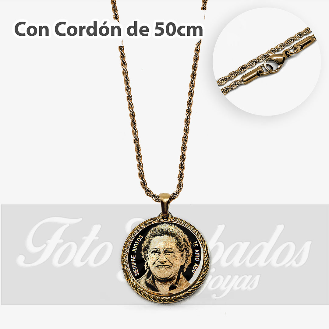 Colgante Premium circular con borde