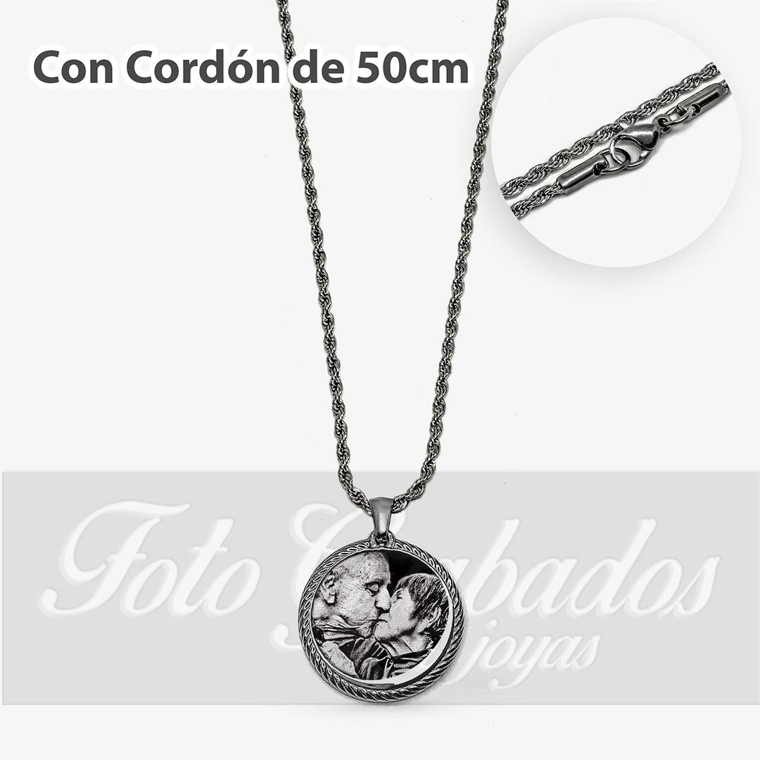 Colgante circular con borde