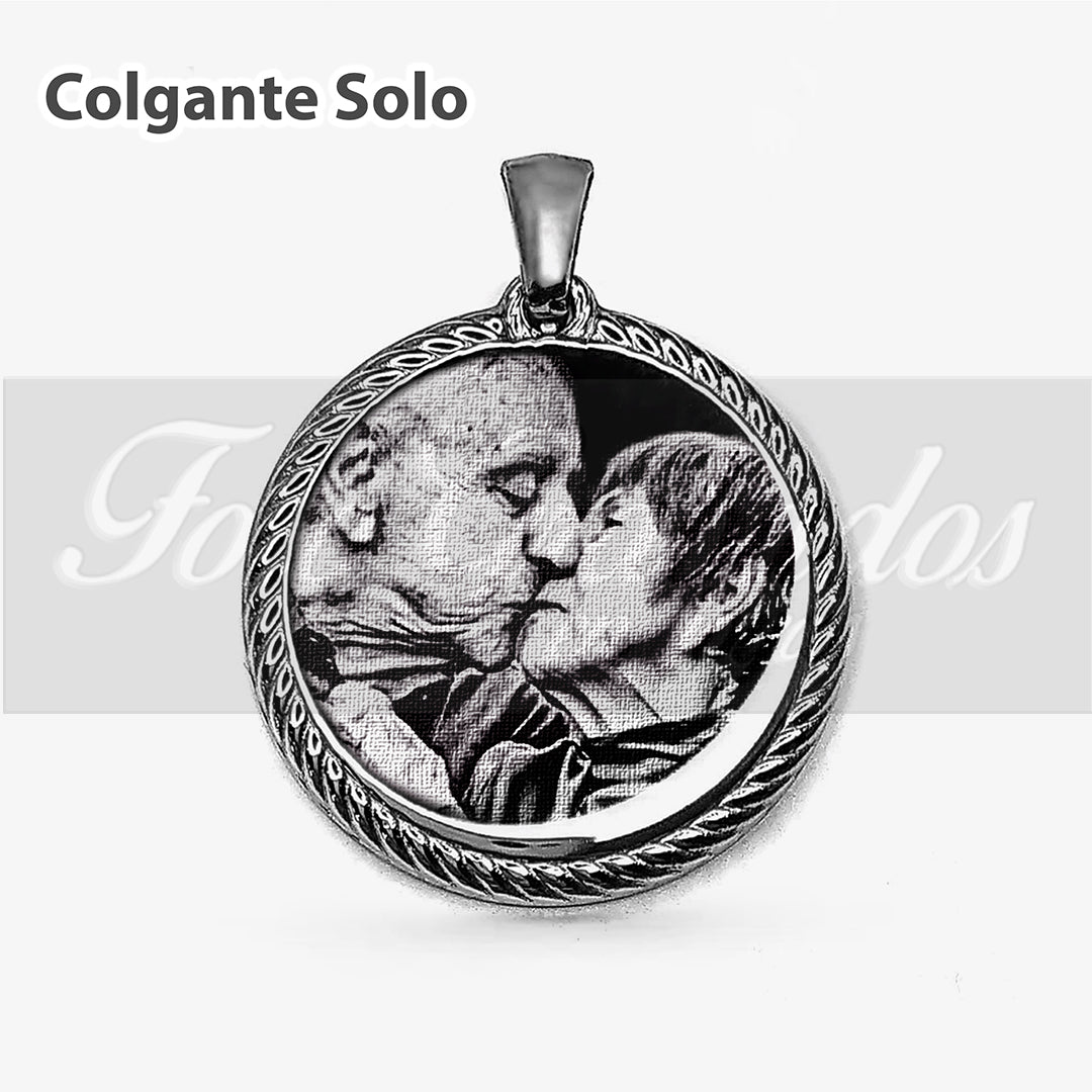 Colgante circular con borde