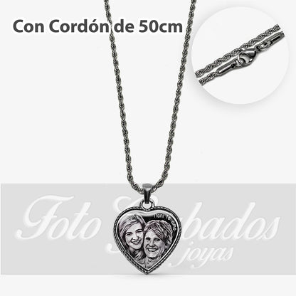 Colgante Premium corazón con borde