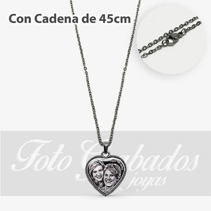 Colgante Premium corazón con borde