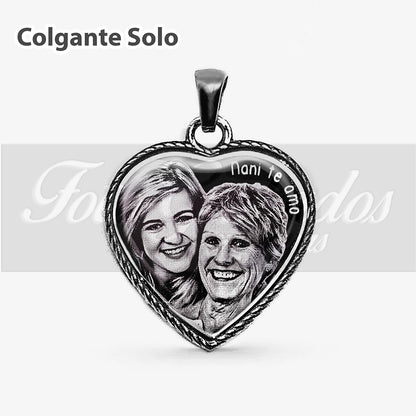 Colgante Premium corazón con borde