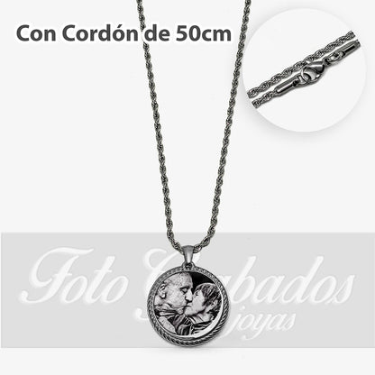 Colgante circular con borde