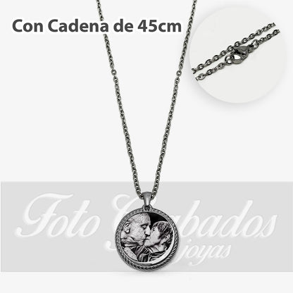 Colgante circular con borde