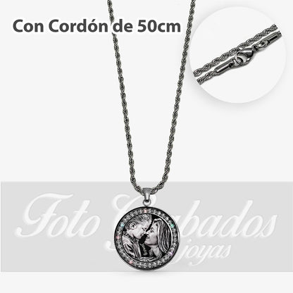 Colgante Premium circular con piedras