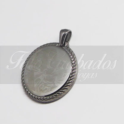 Colgante circular con borde