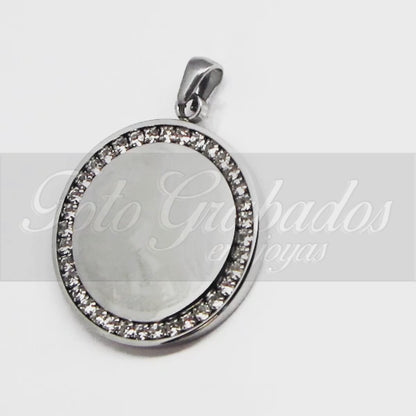 Colgante Premium circular con piedras